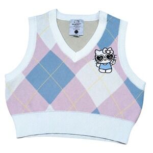 Hello Kitty Sanrio Pastel Sweater Vest Medium NWT